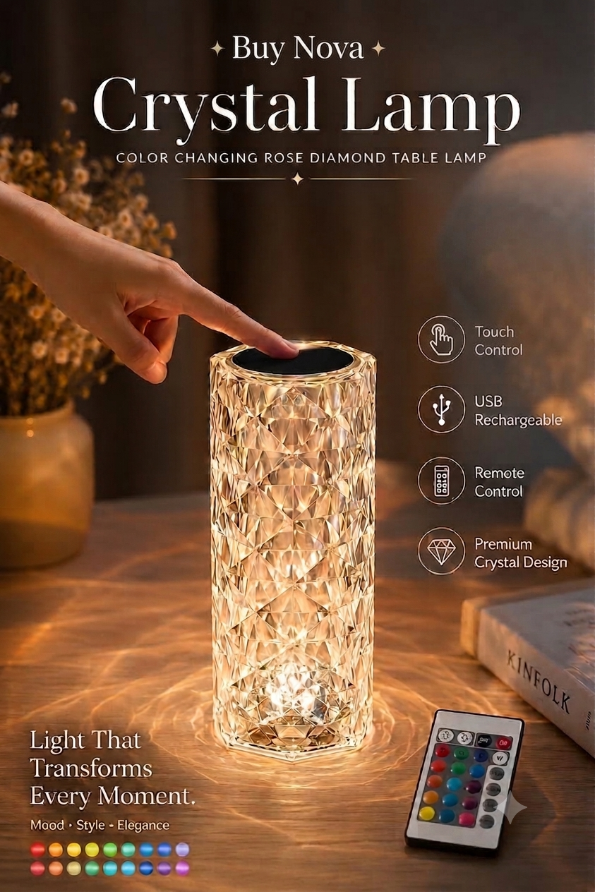 LED Crystal Table Lamp